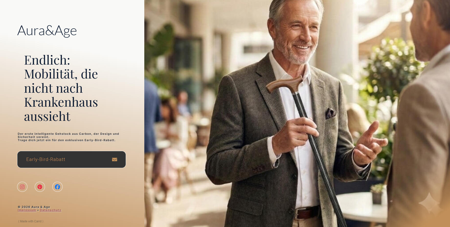 Aura&amp;Age Landing Page+Mail connection